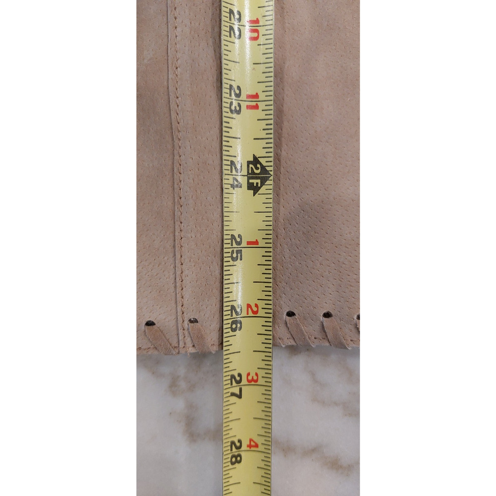 Faded Glory Vtg Large (12-14) Genuine Suede Leather Tie Front Jacket Tan‎ NWT - Picture 12 of 13
